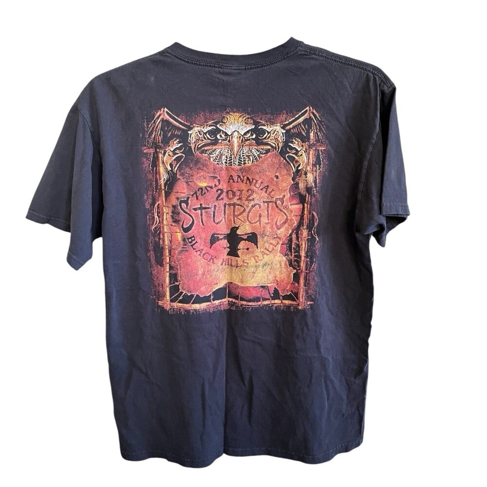 Sturgis Black Hills Rally Mens T-Shirt 2012 Biker Motorcycle Size Large